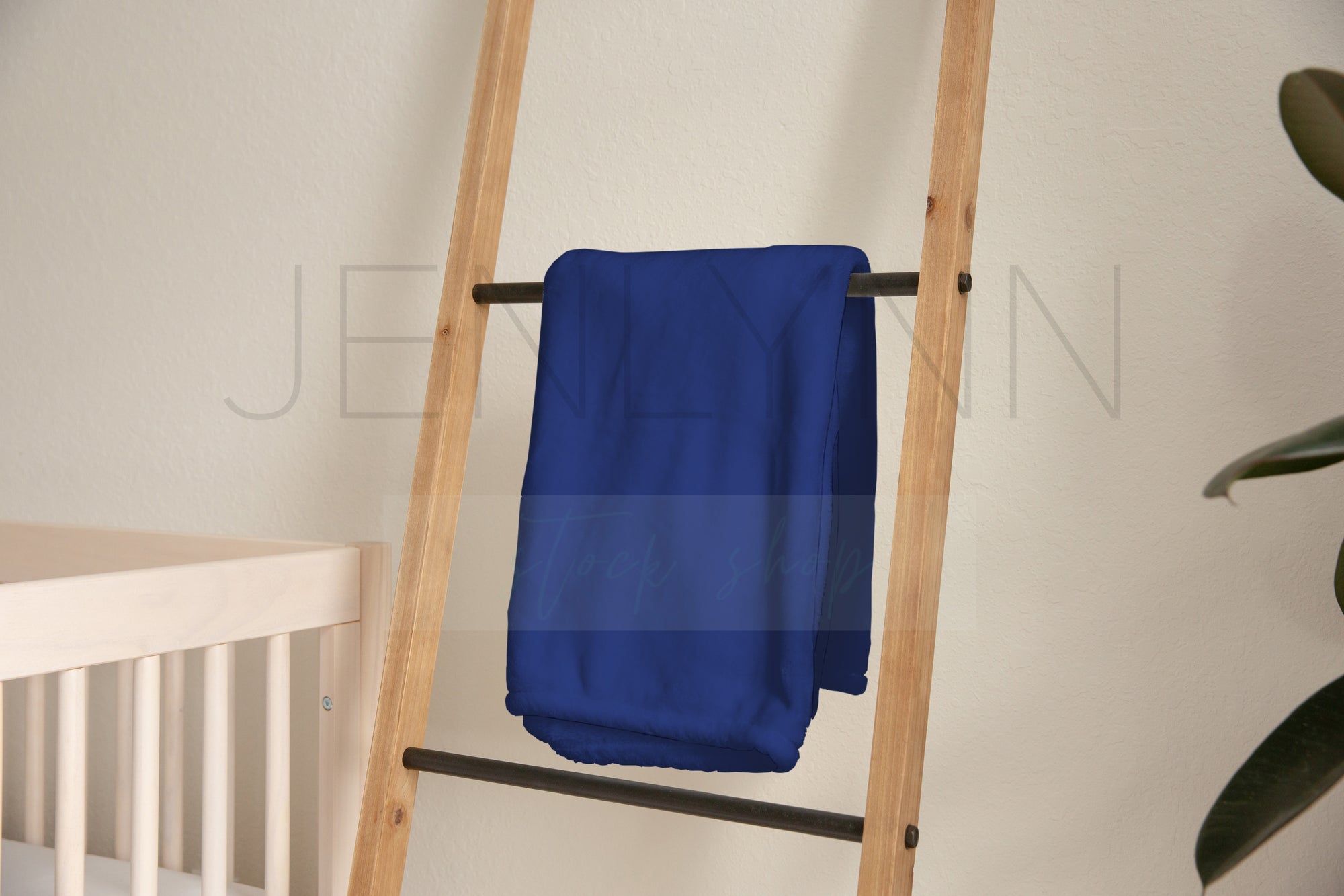 30x40 Minky Blanket Hanging on Ladder #02