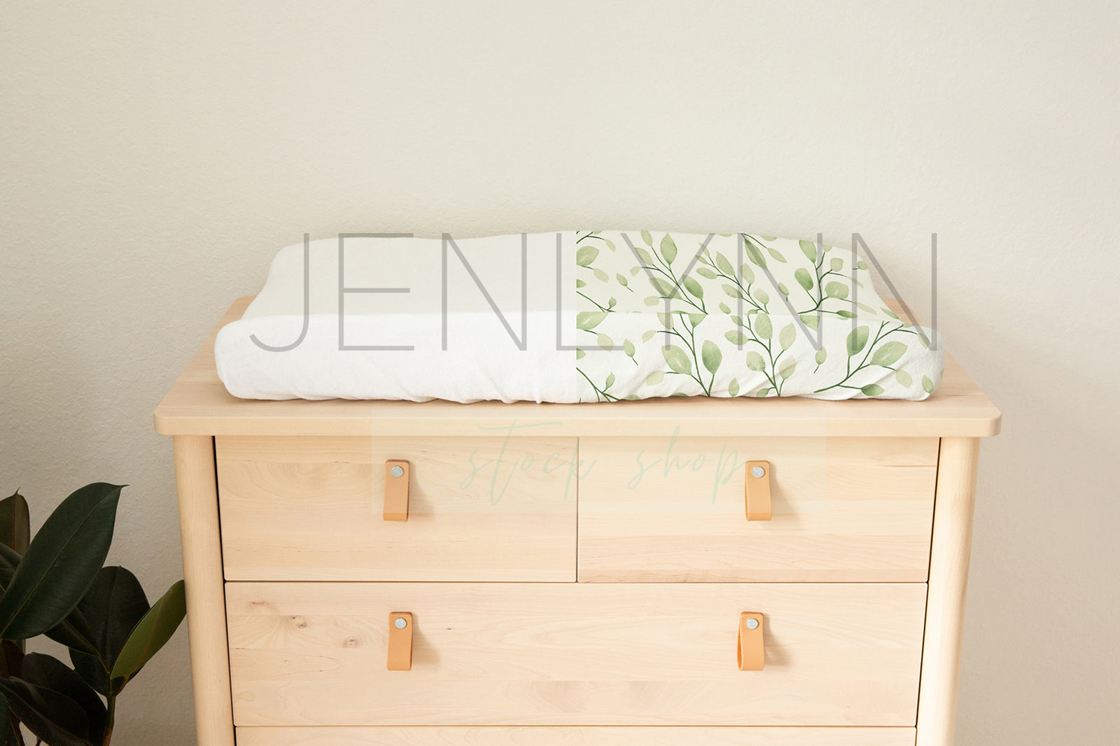 White Changing Pad Cover Mockup #7