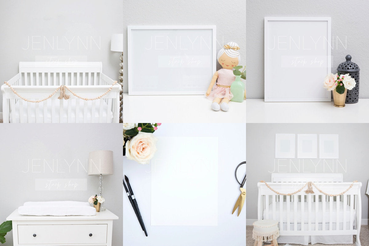 Nursery Frame Mockup Bundle JPG