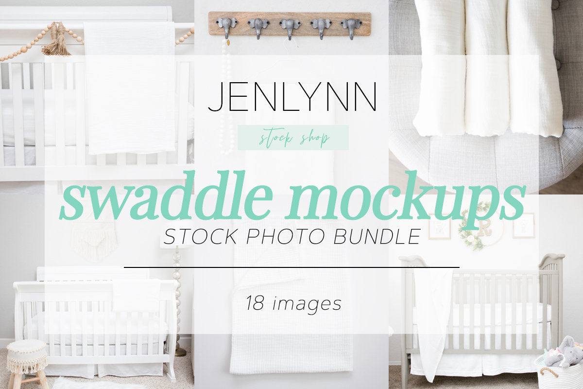 Swaddle Blanket Mockup Bundle JPG