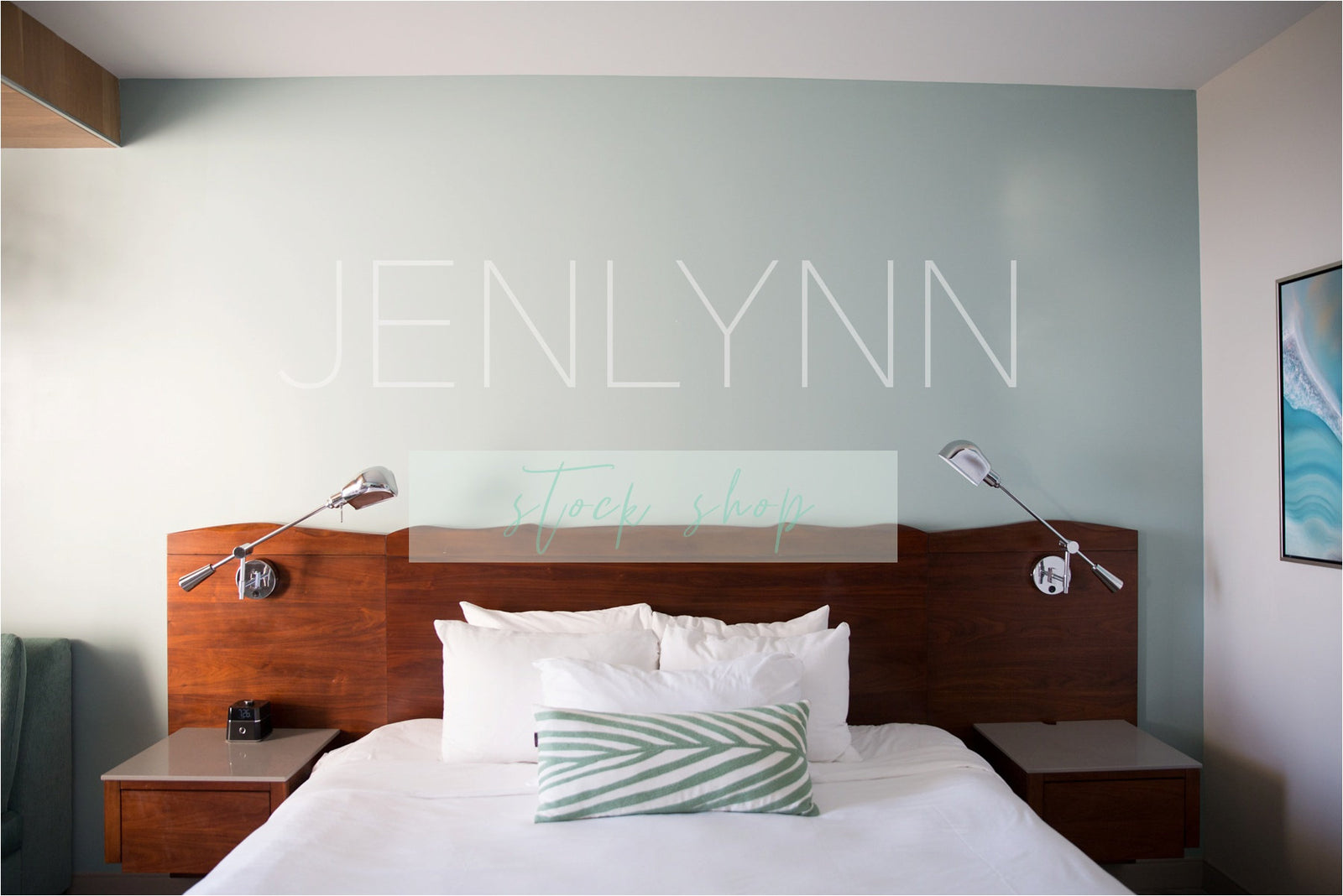 Modern Bedroom Blank Wall #2