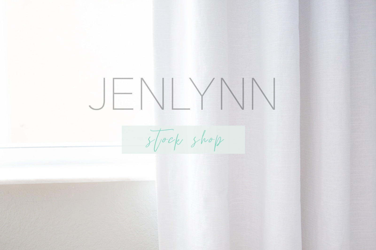 White Fabric Curtain Mockup #2