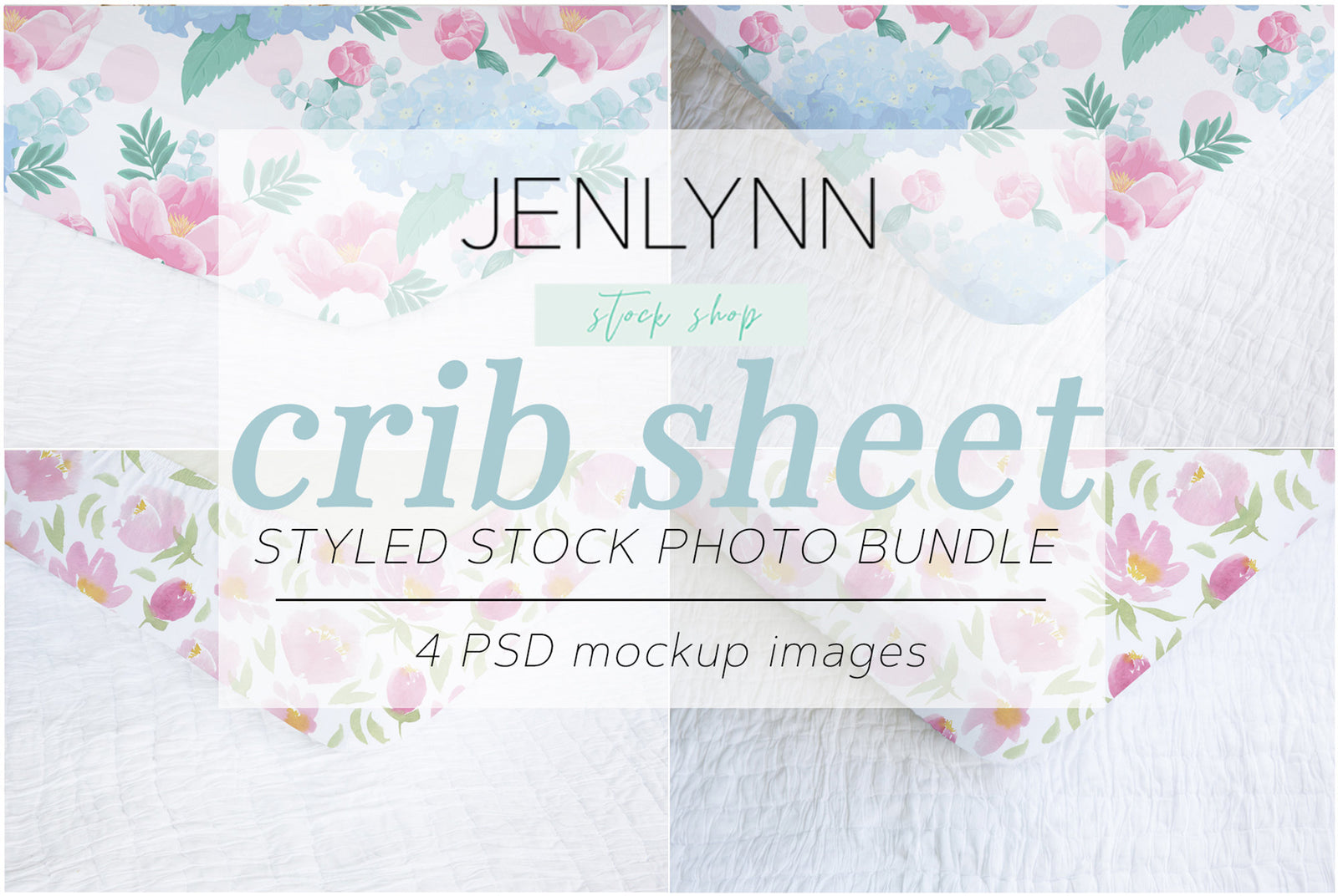 Crib Sheet Corner Mockup Bundle PSD