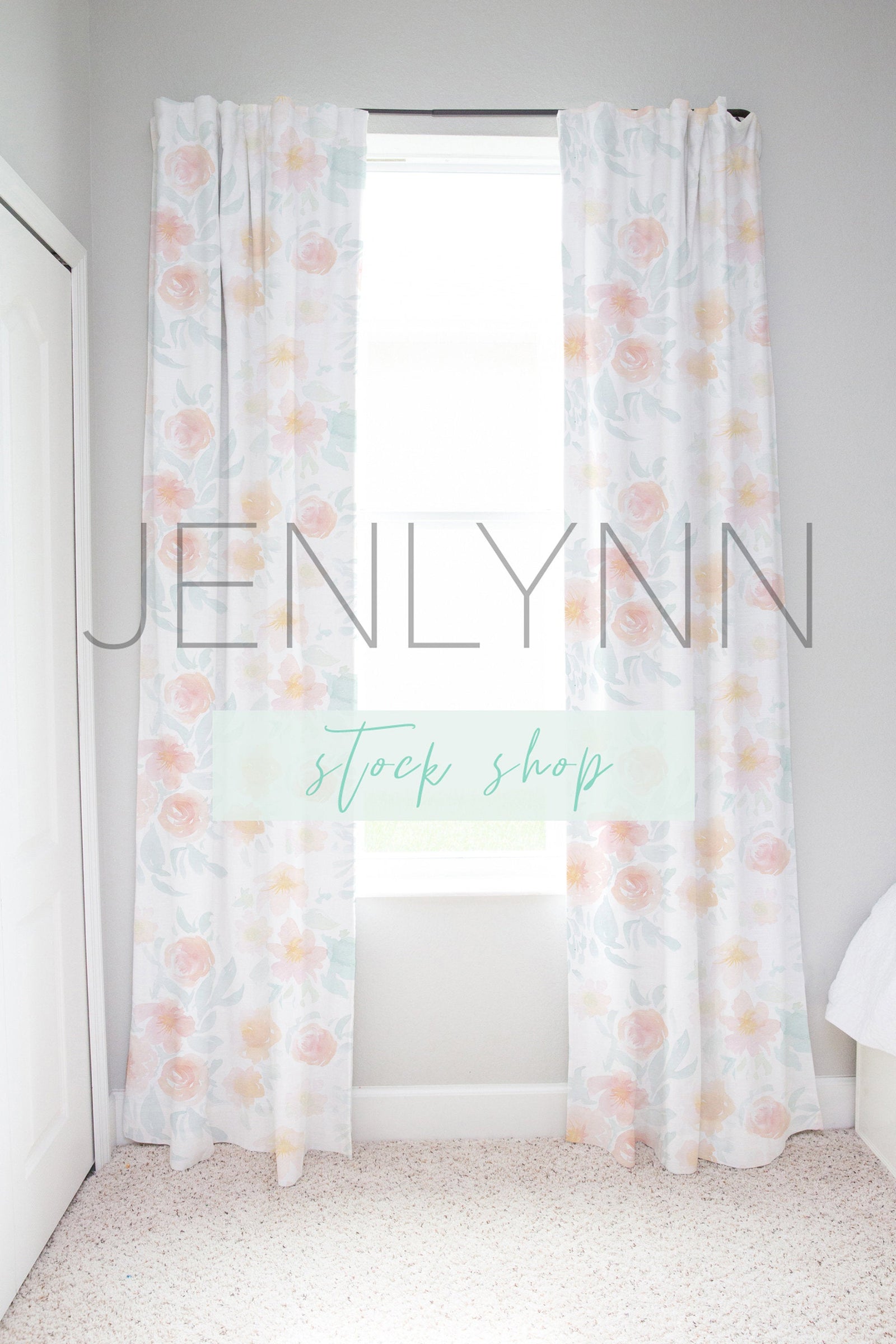 White Fabric Curtain Mockup #1