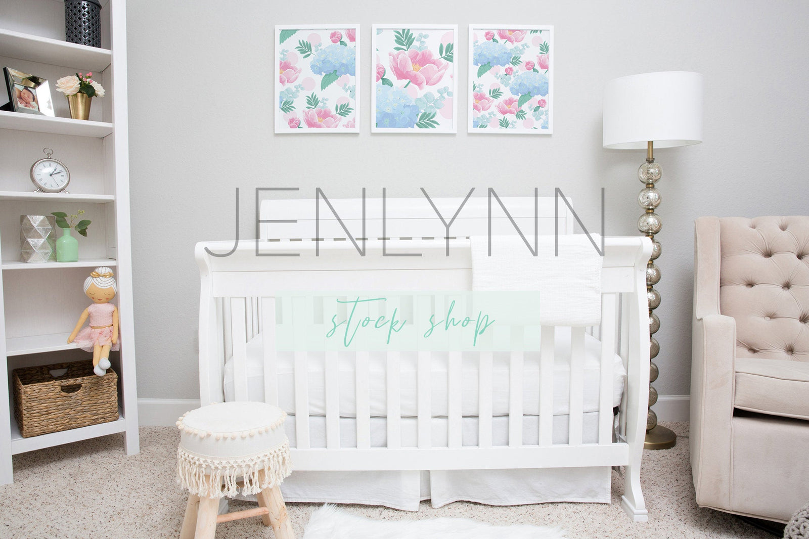 White Frame Nursery mockup #7