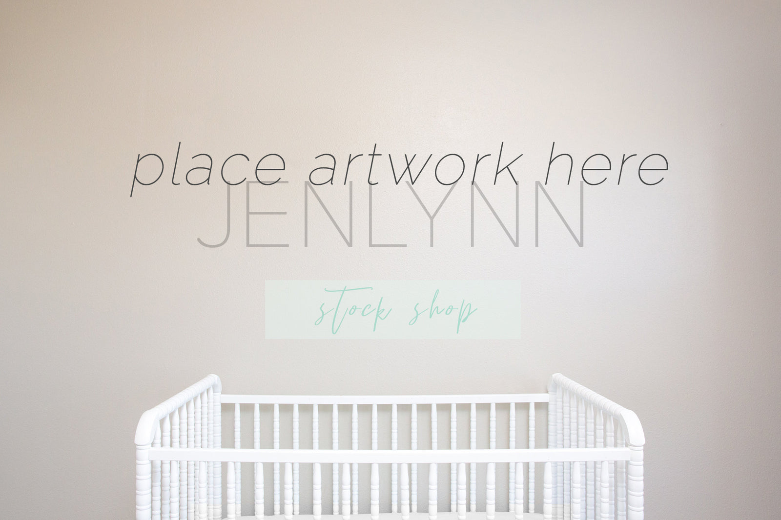 Nursery Wall Mockup, Crib Mockup, Styled Stock Photo, Digital Mockup, blank wall mockup, stock photography, interior mockup, kids room mock