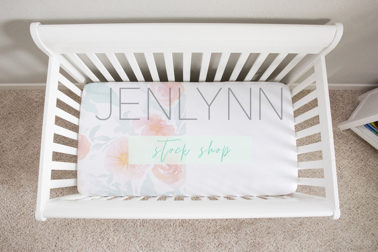 White Crib Sheet Mockup #1