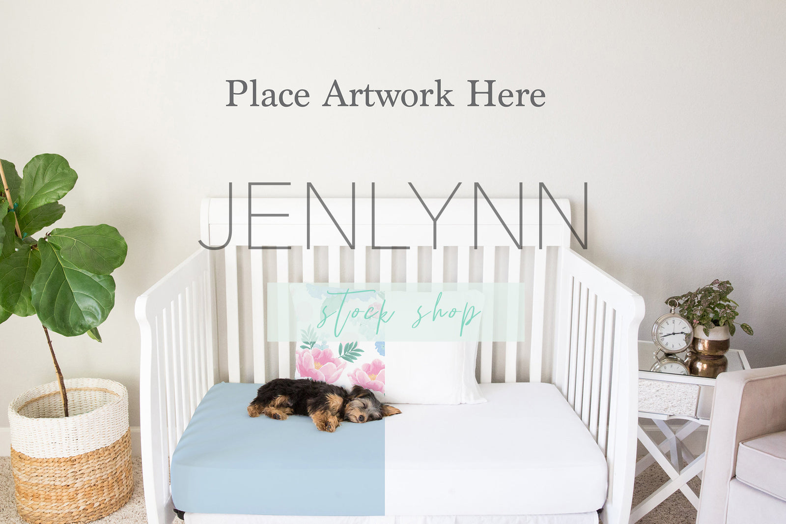 Toddler Bed Sheet Mockup  #5