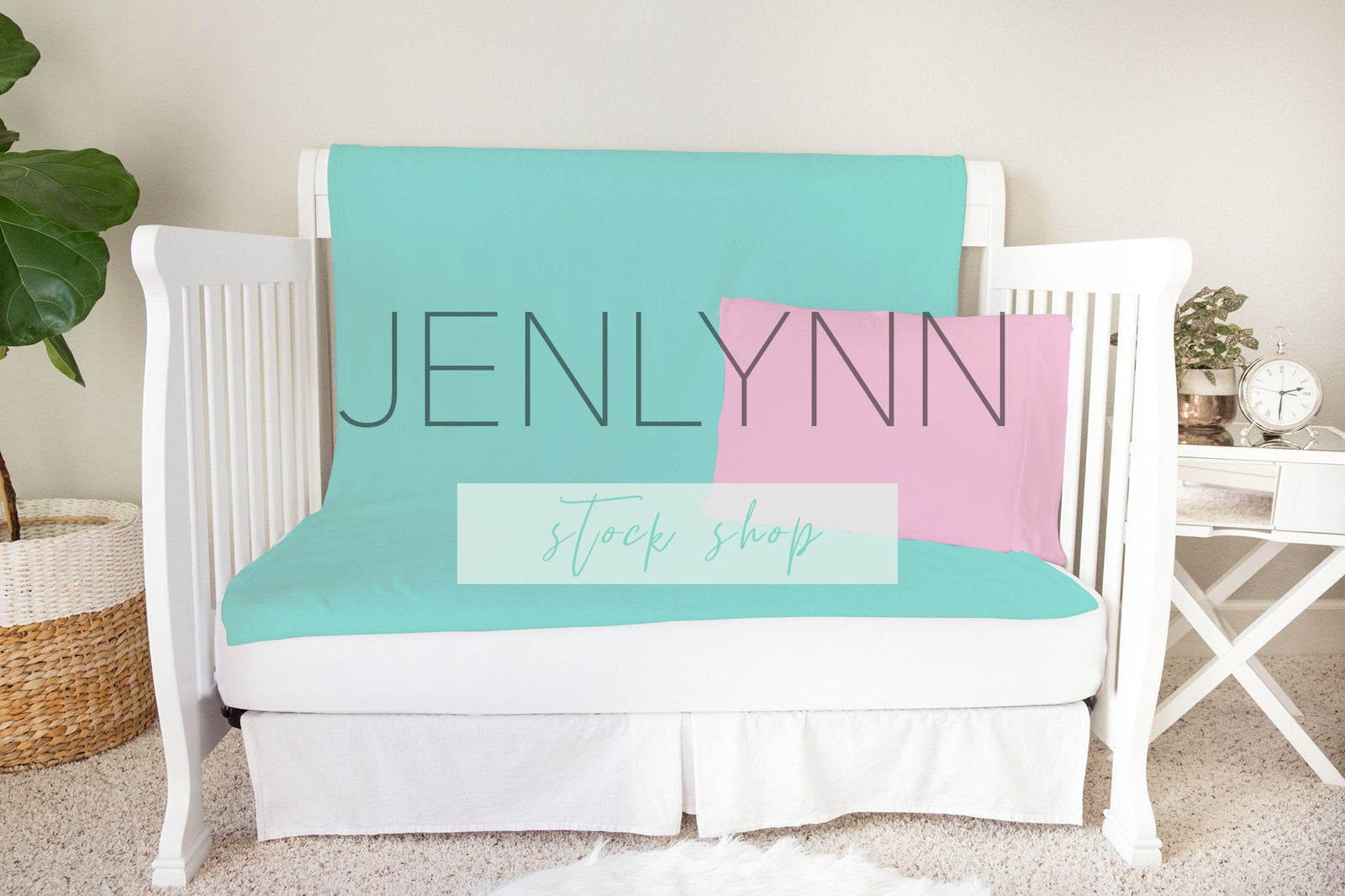 Toddler Bed | Minky Blanket + Pillow Mockup #1 PSD