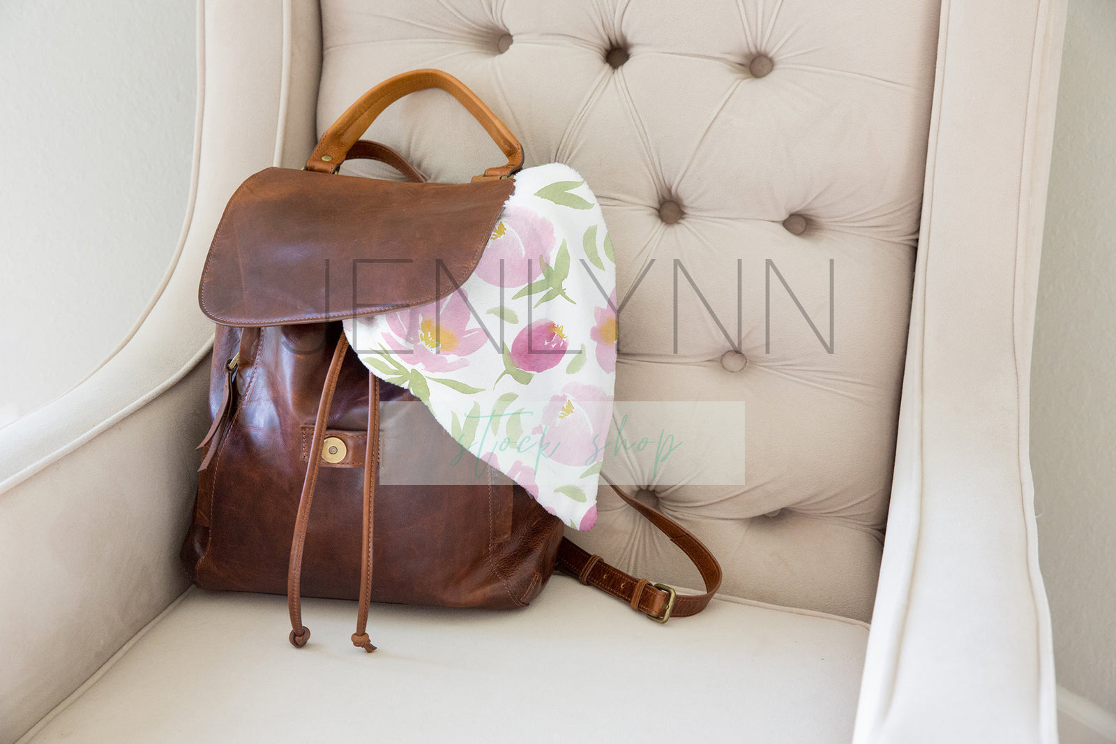 Minky Blanket in Backpack Mockup #1