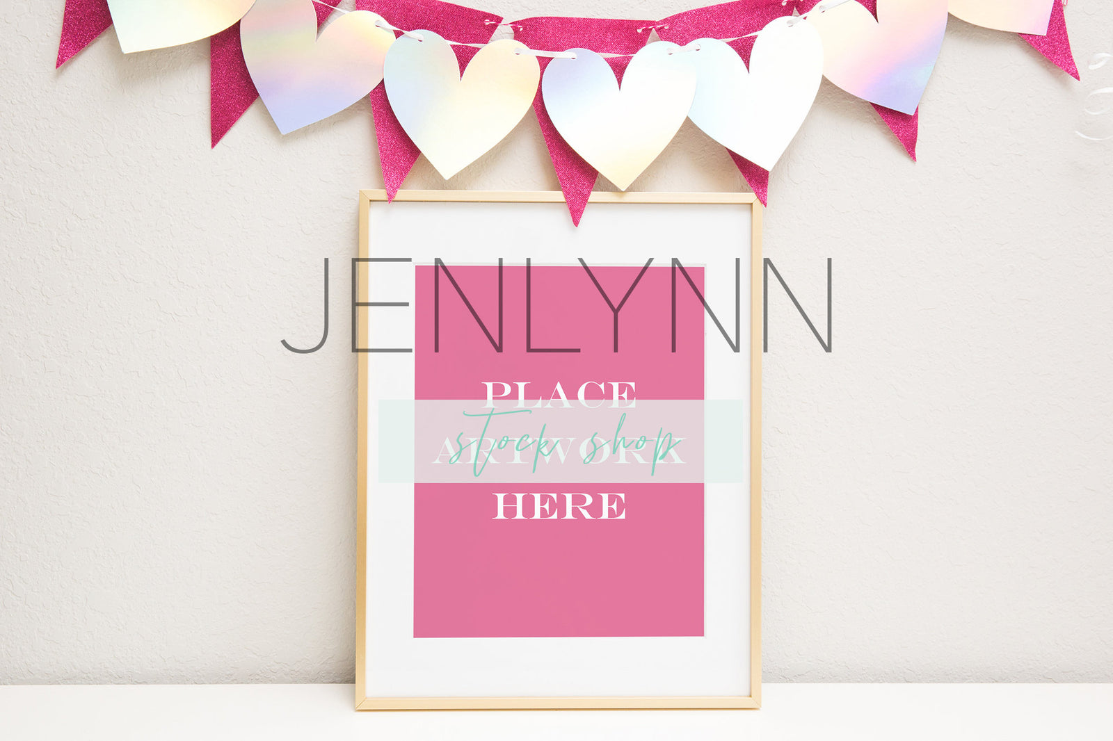 Gold Frame Mockup Hearts #1