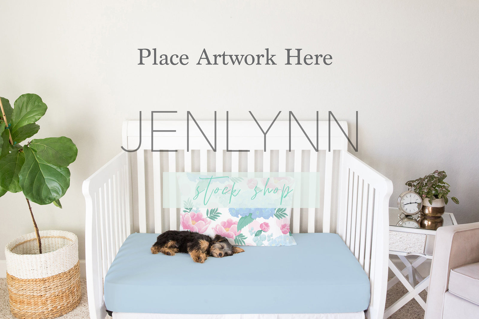 Toddler Bed Sheet Mockup  #5