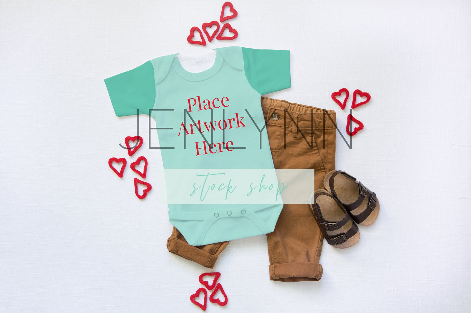 Valentines Day Bodysuit Mockup #3 PSD