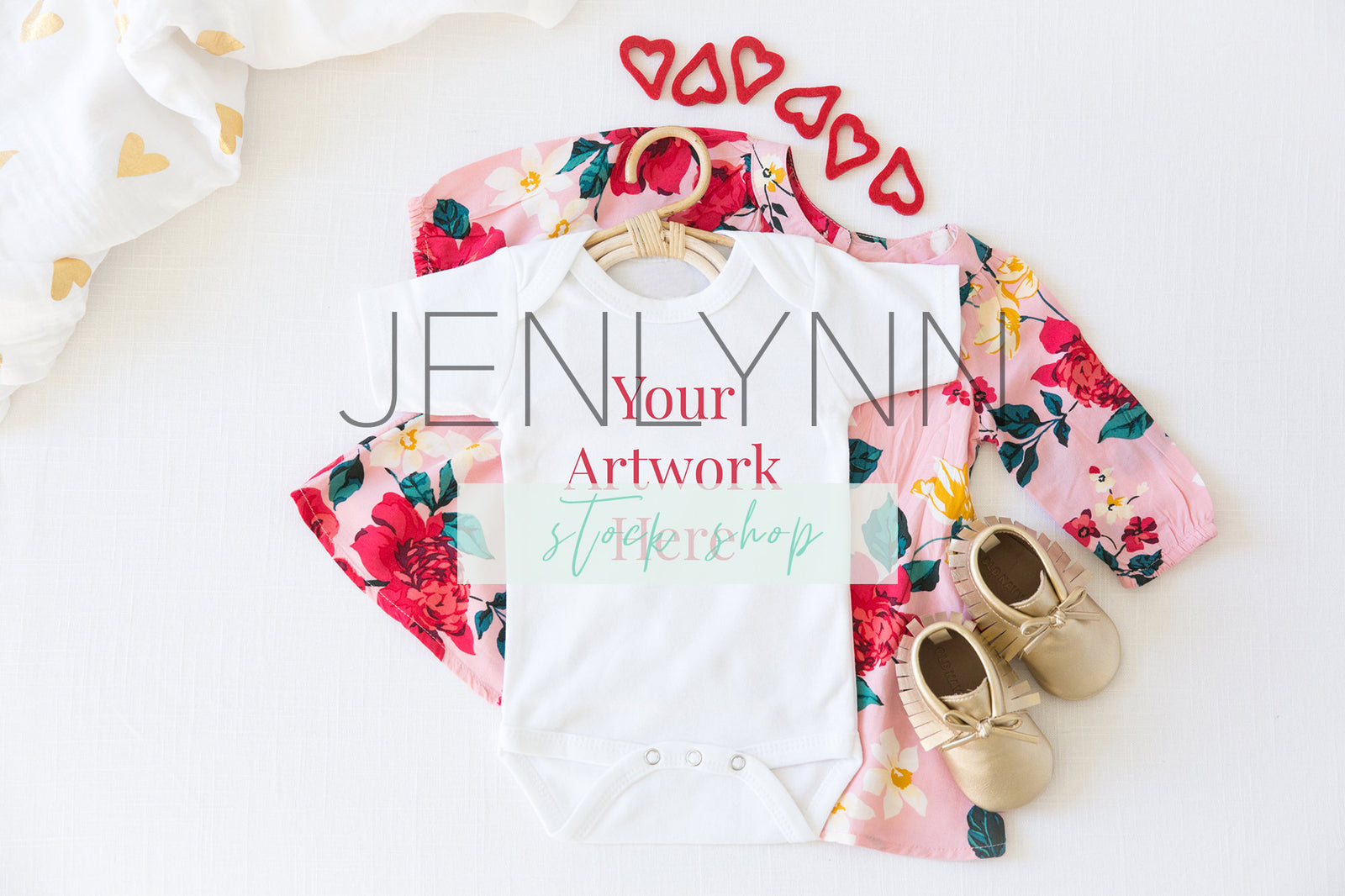 Valentines Day Bodysuit Mockup #18 PSD