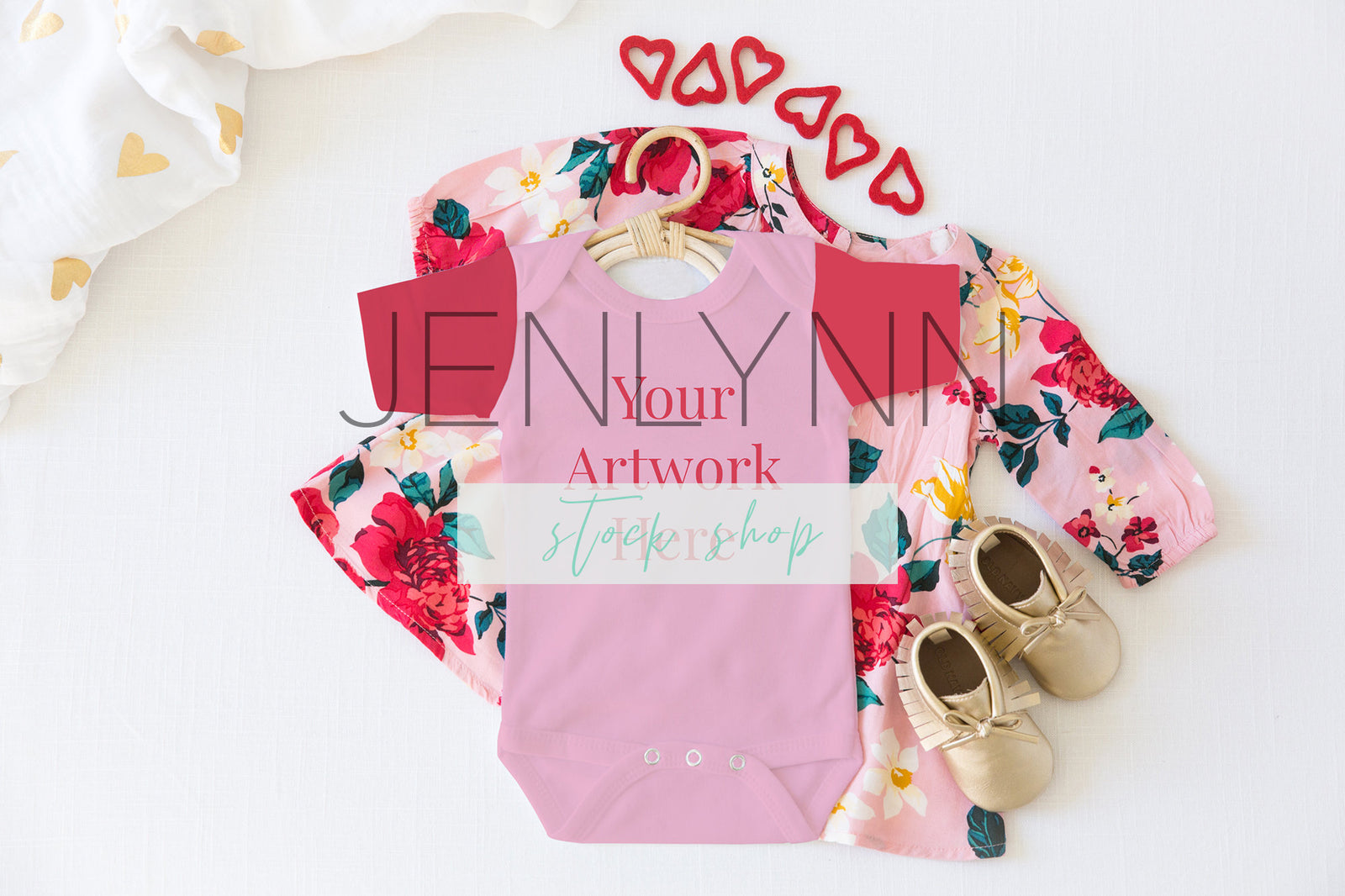 Valentines Day Bodysuit Mockup #18 PSD