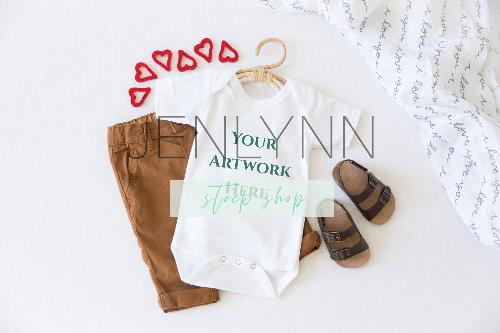 Valentines Day Bodysuit Mockup #17 PSD