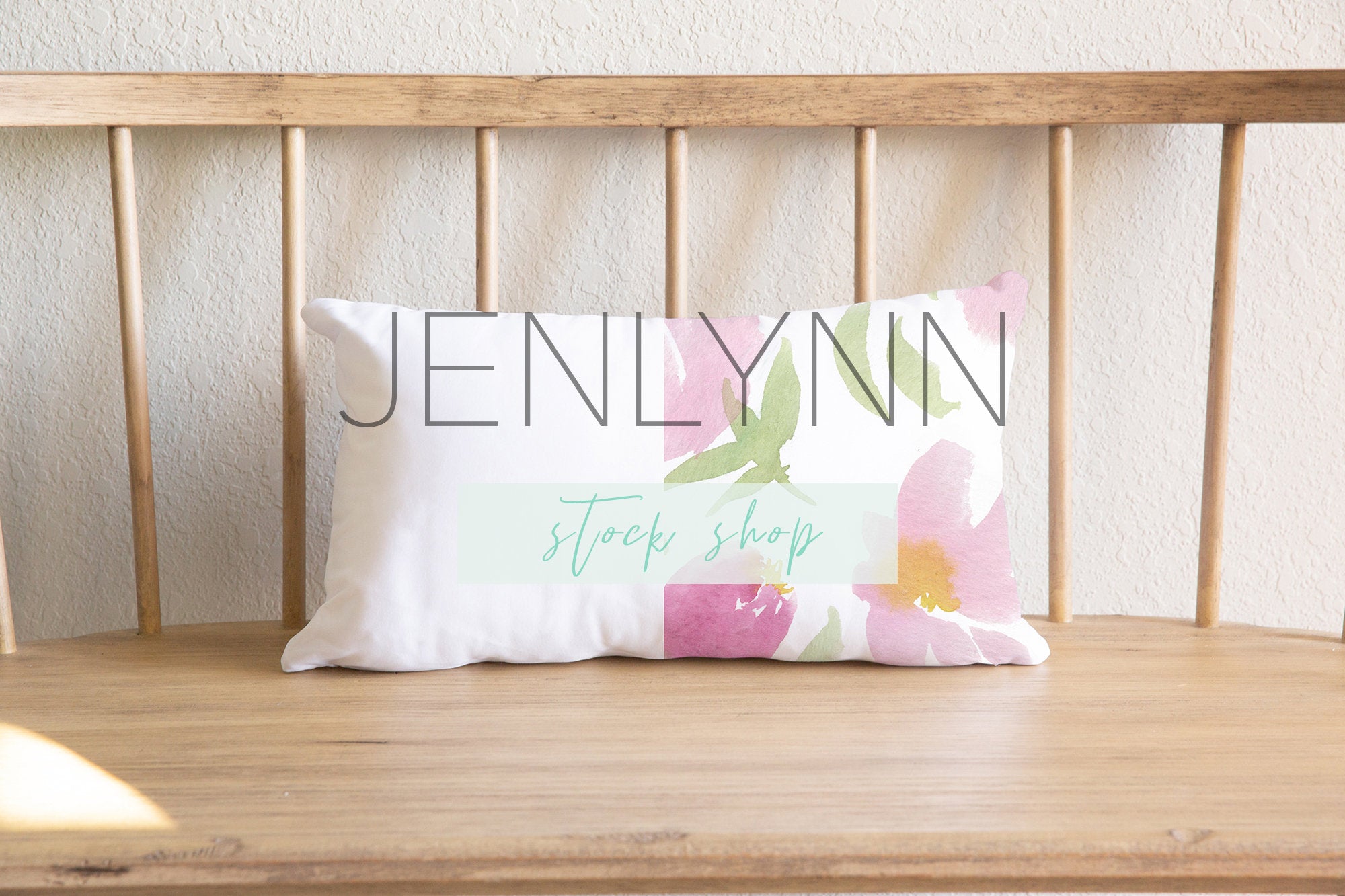 12 x 18 Pillow Mockup on Bench #2