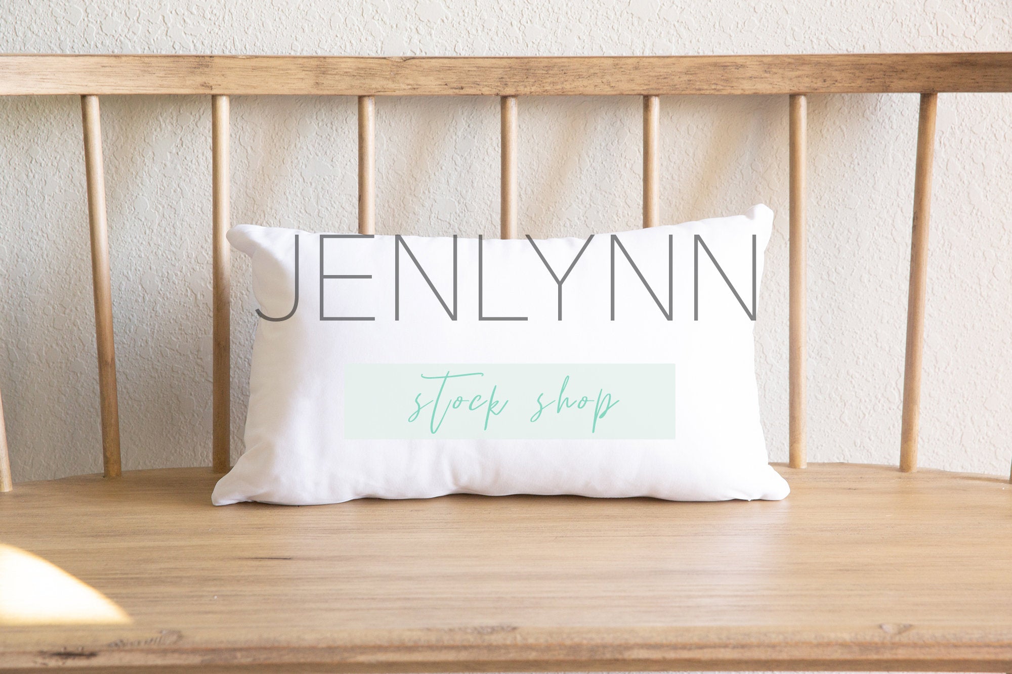 12 x 18 Pillow Mockup on Bench #2