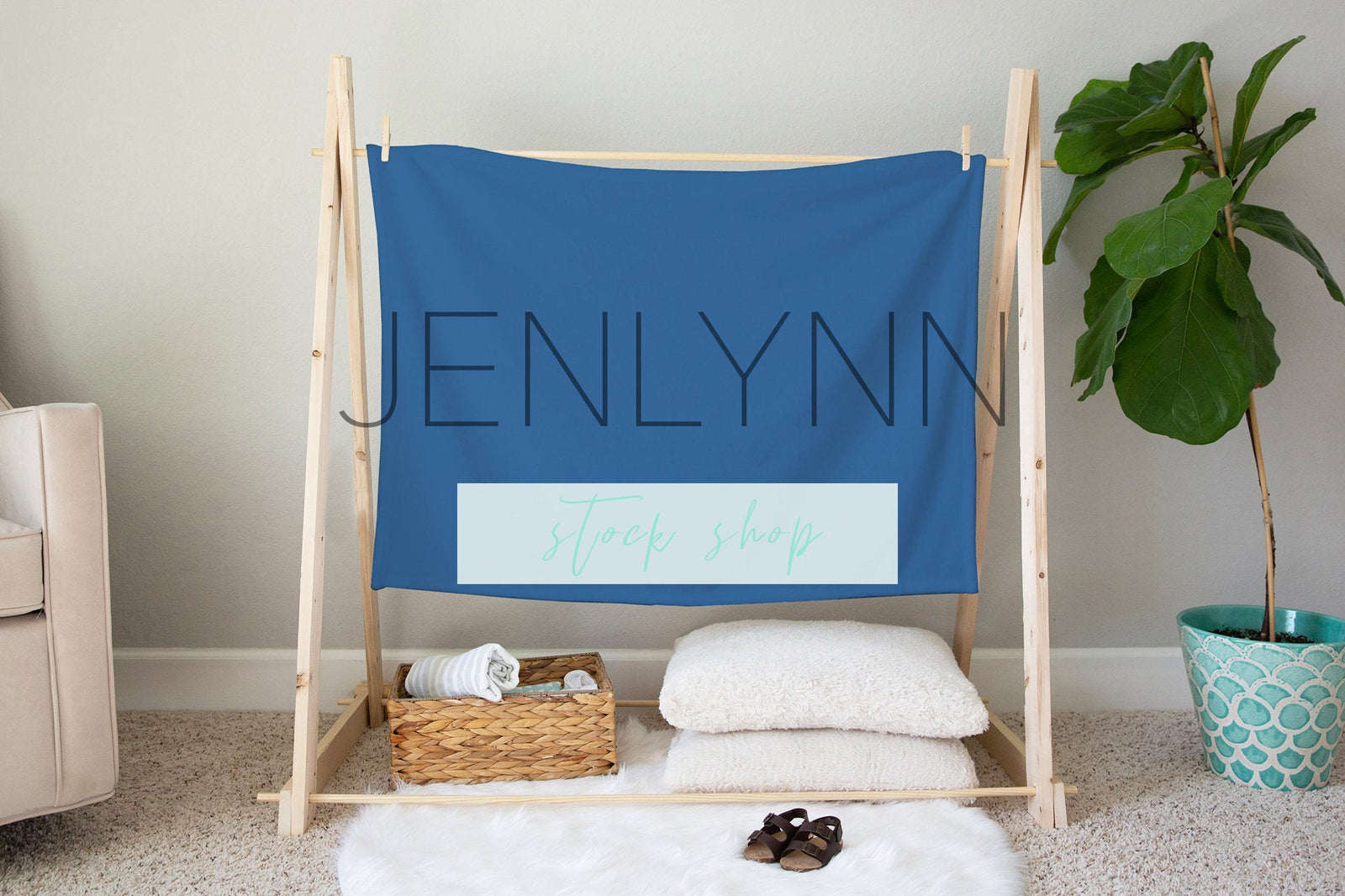 Milestone Baby Blanket Mockup #4