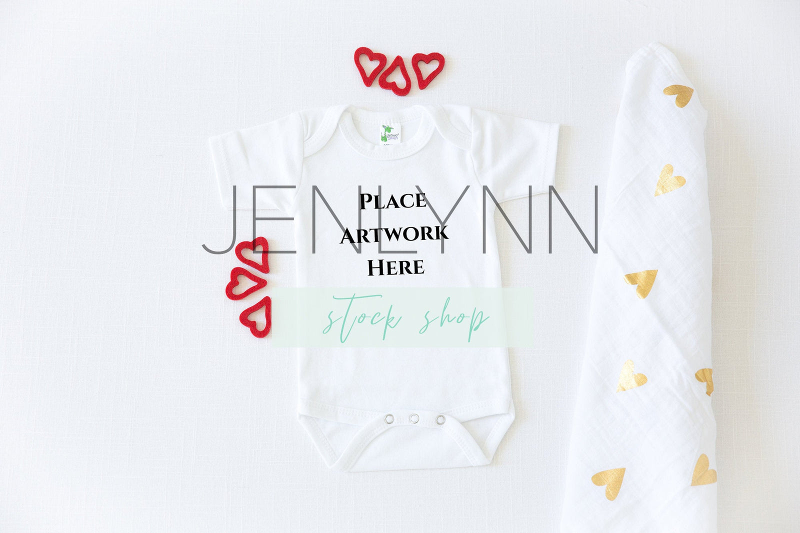 Bodysuit Mockup with hearts #11 JPG