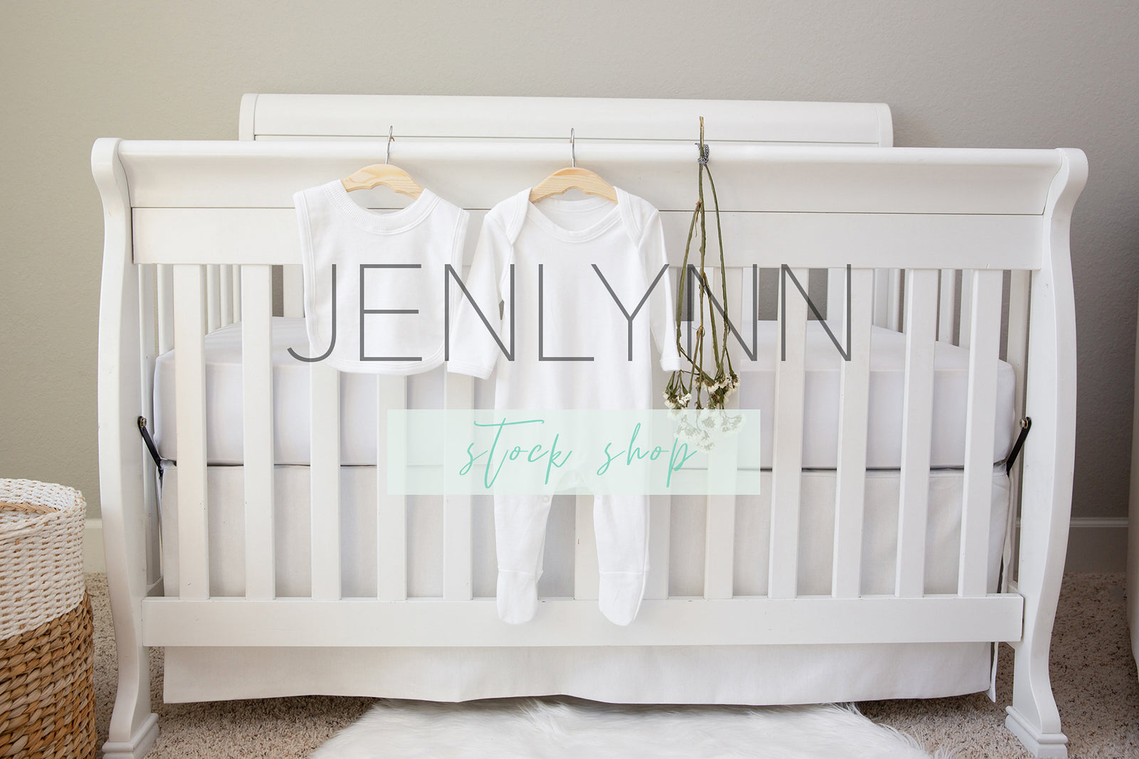 Sleepsuit and Bib Set Mockup #1