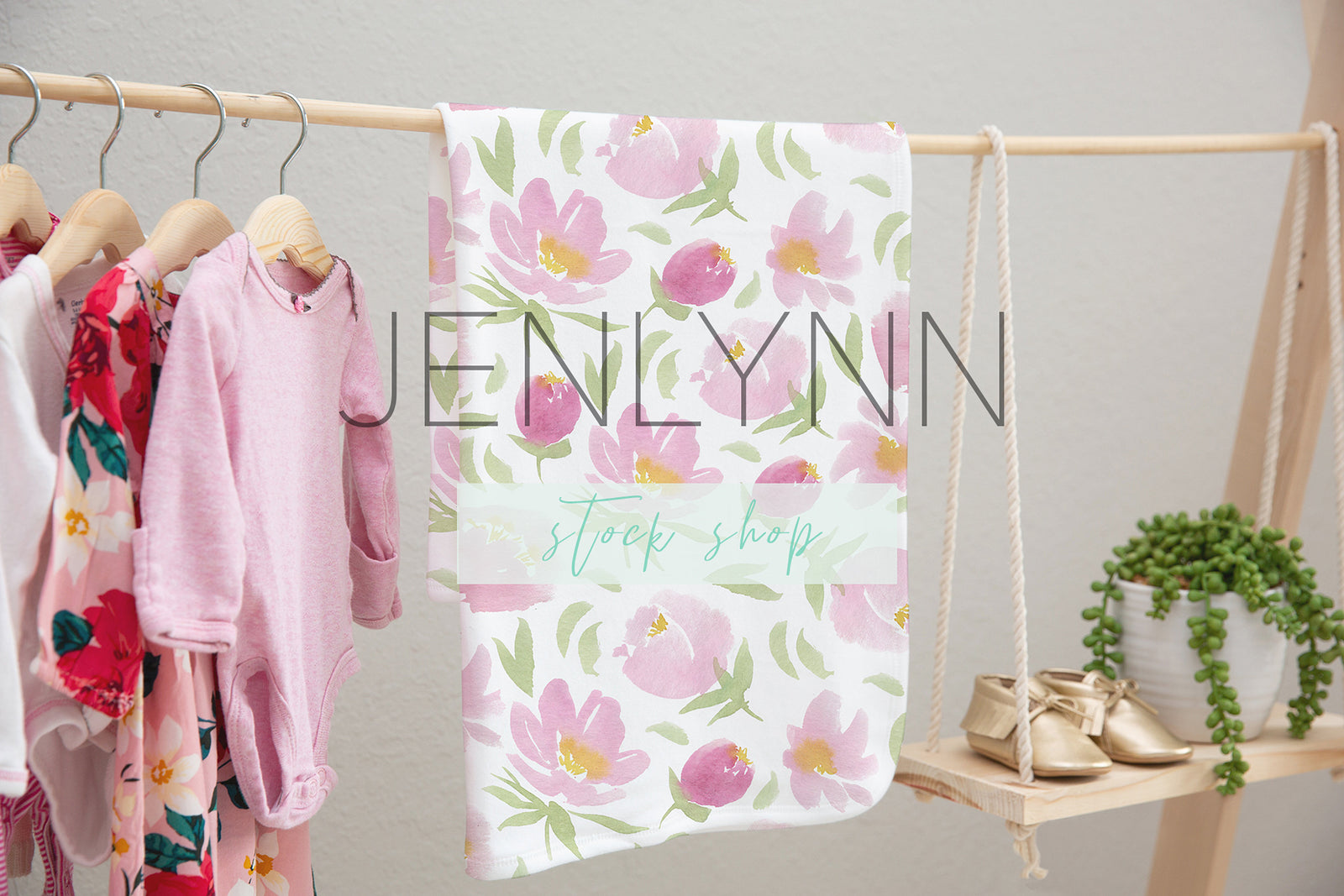 Hanging Baby Blanket Mockup #1