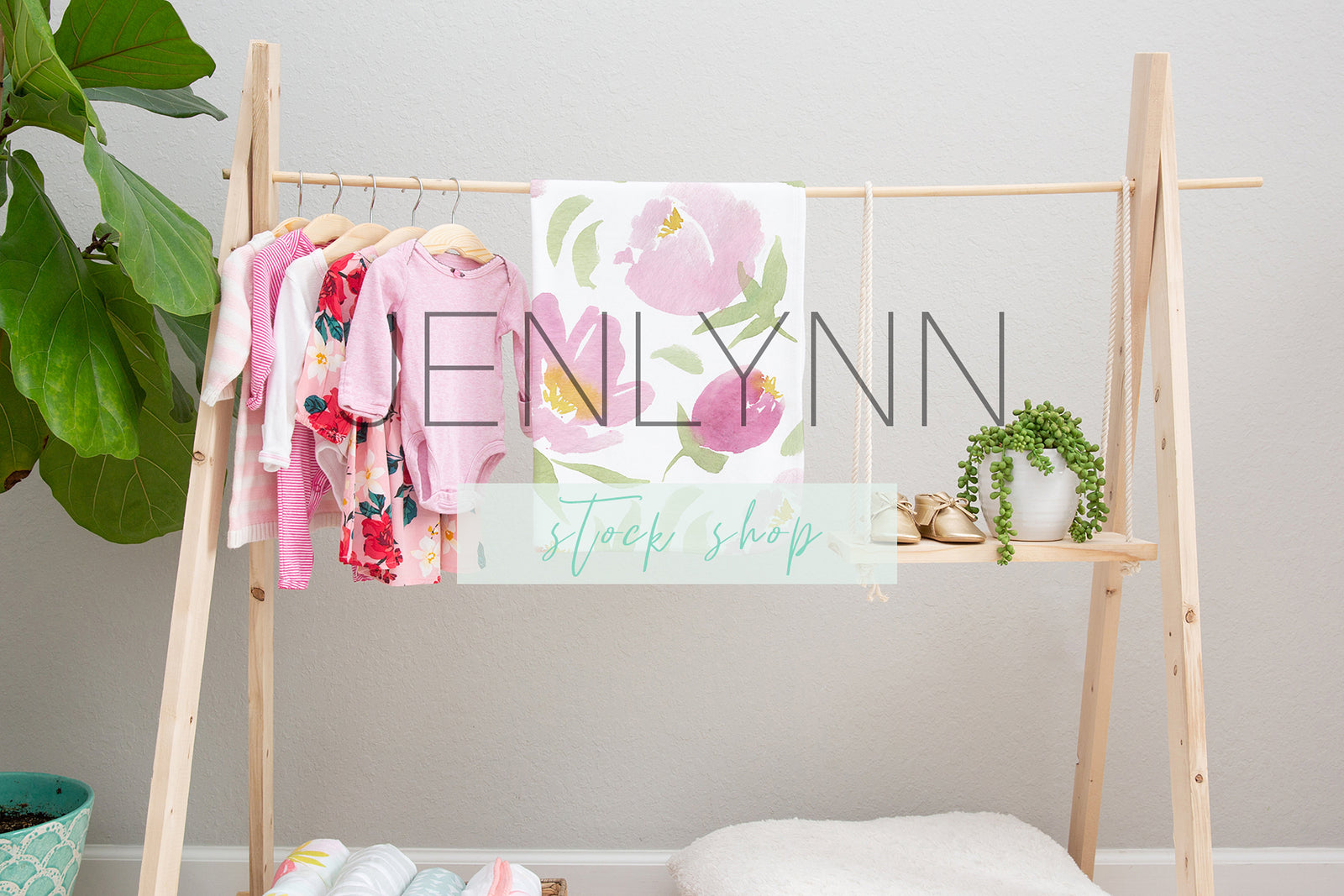 Hanging Baby Blanket Mockup #3