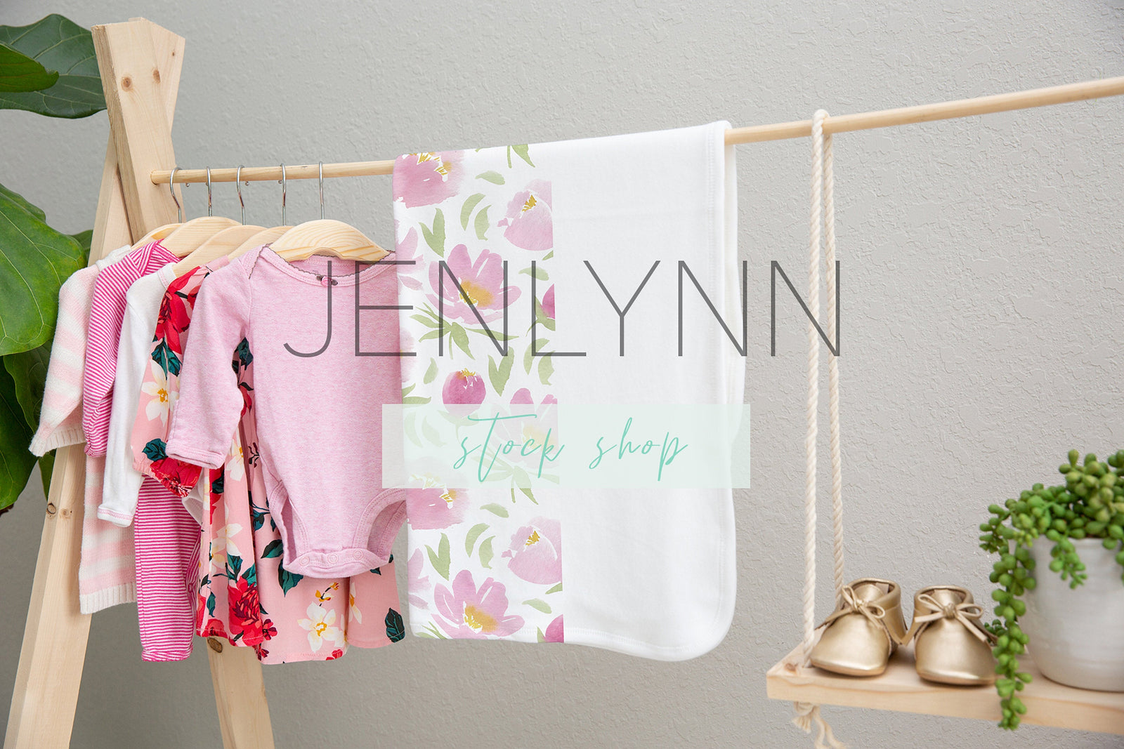 Hanging Baby Blanket Mockup #4