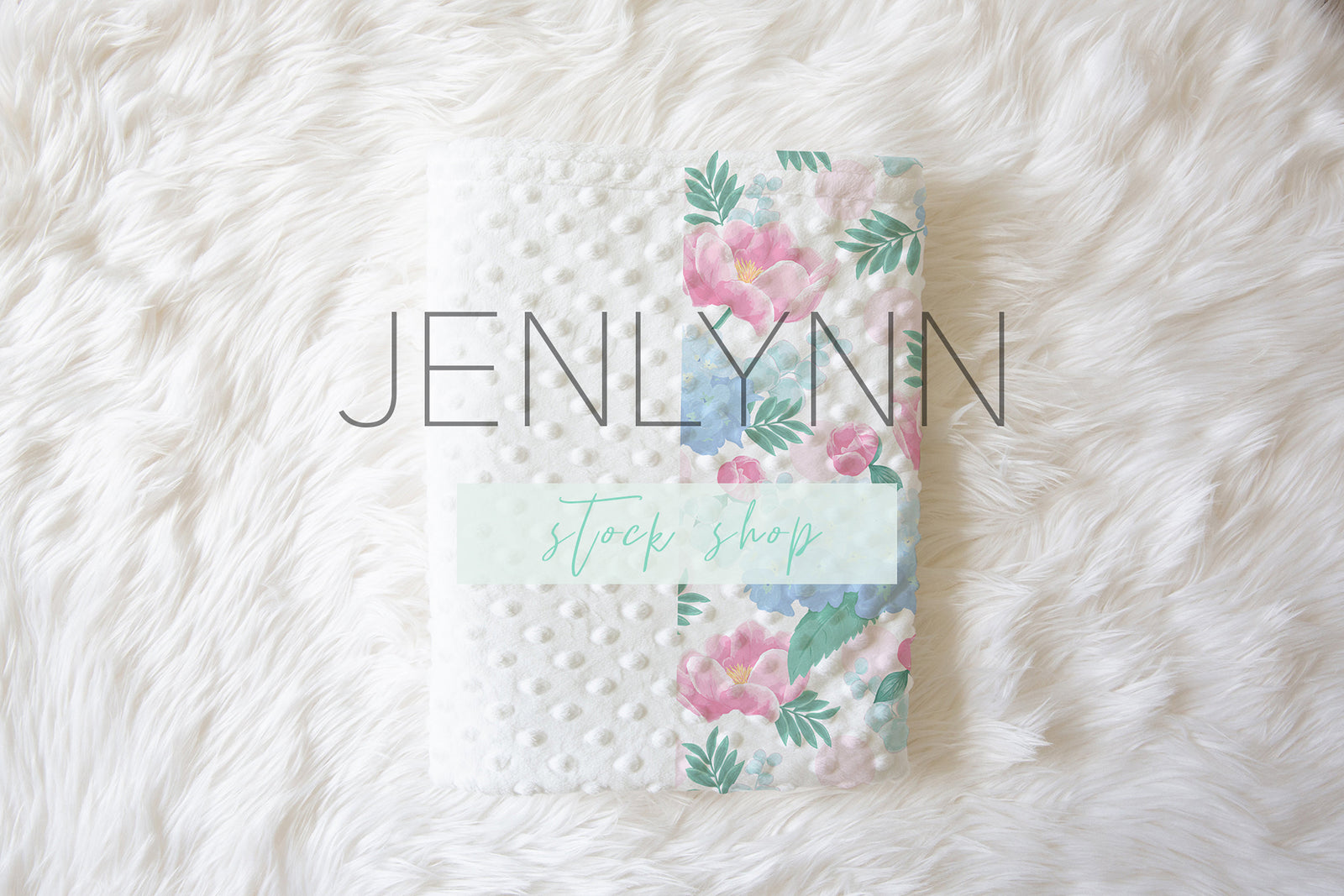 Dimple Dot Baby Blanket Mockup #1