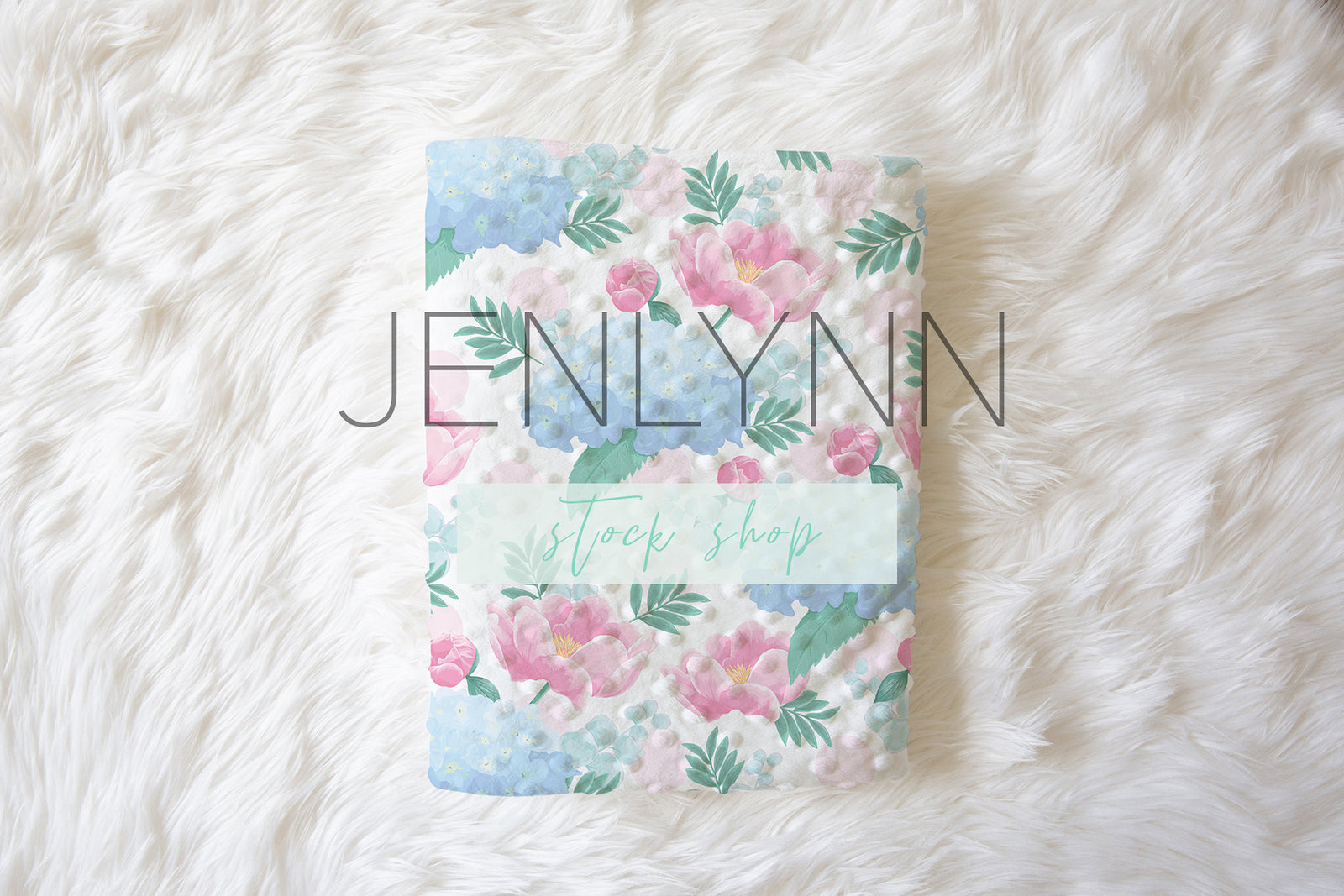 Dimple Dot Baby Blanket Mockup #1