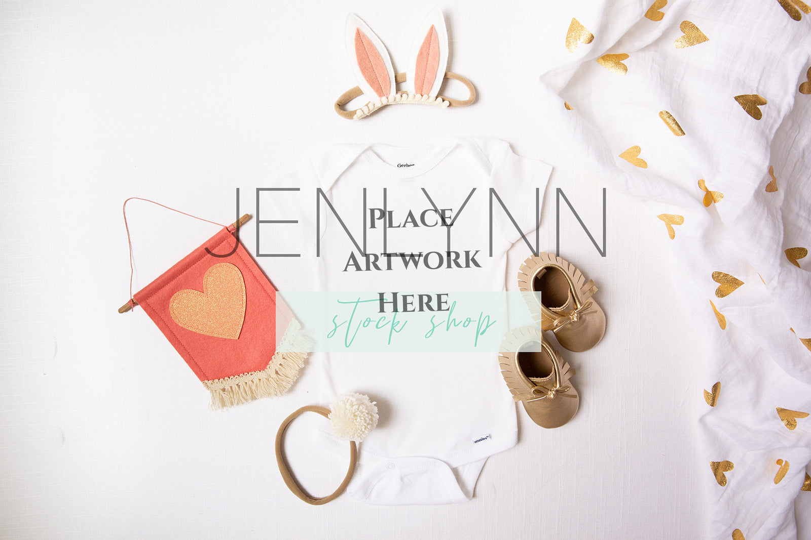 Grey Onesie Mockup flatlay #11 JPG