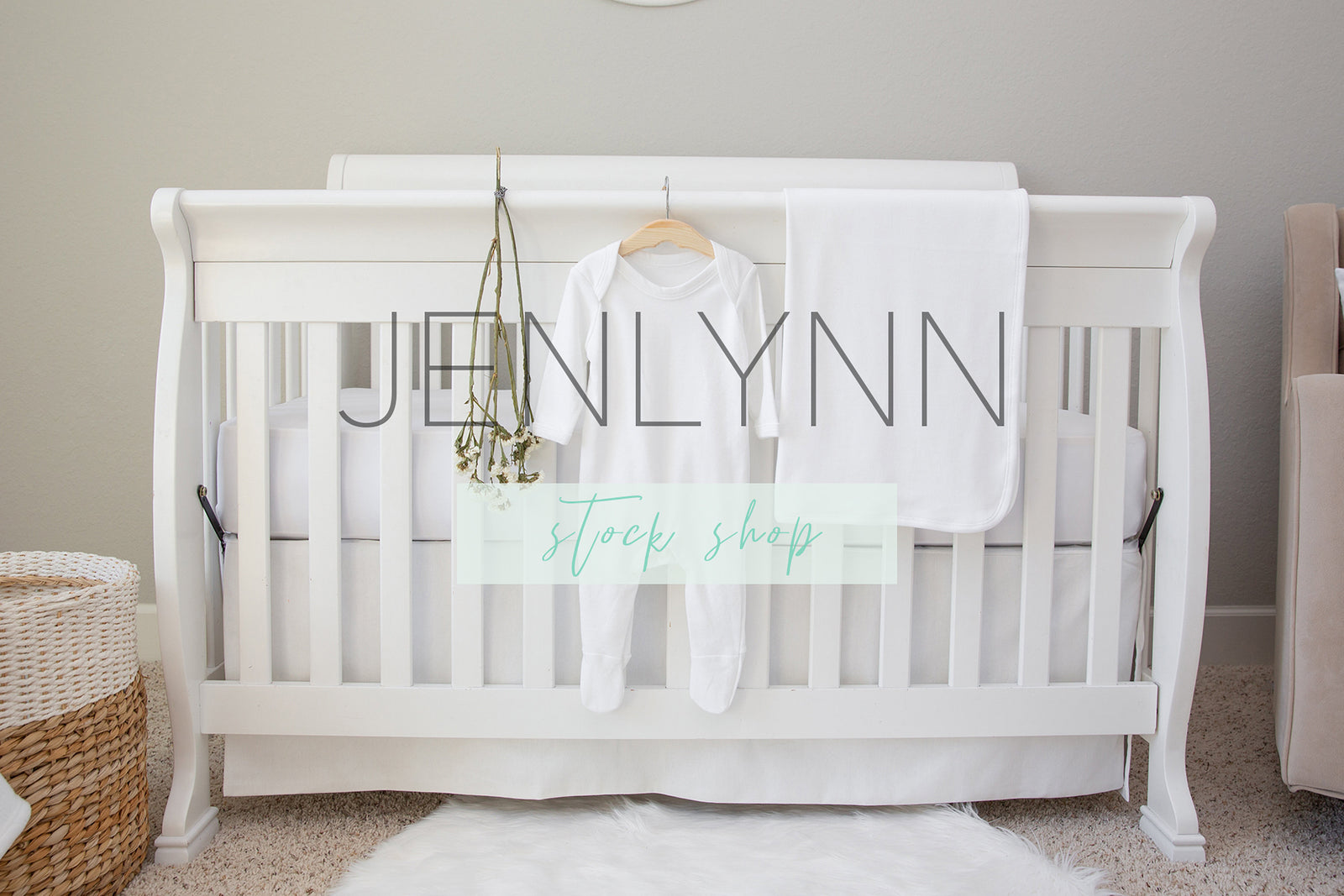 Sleepsuit and Baby Blanket Set Mockup #3 JPG