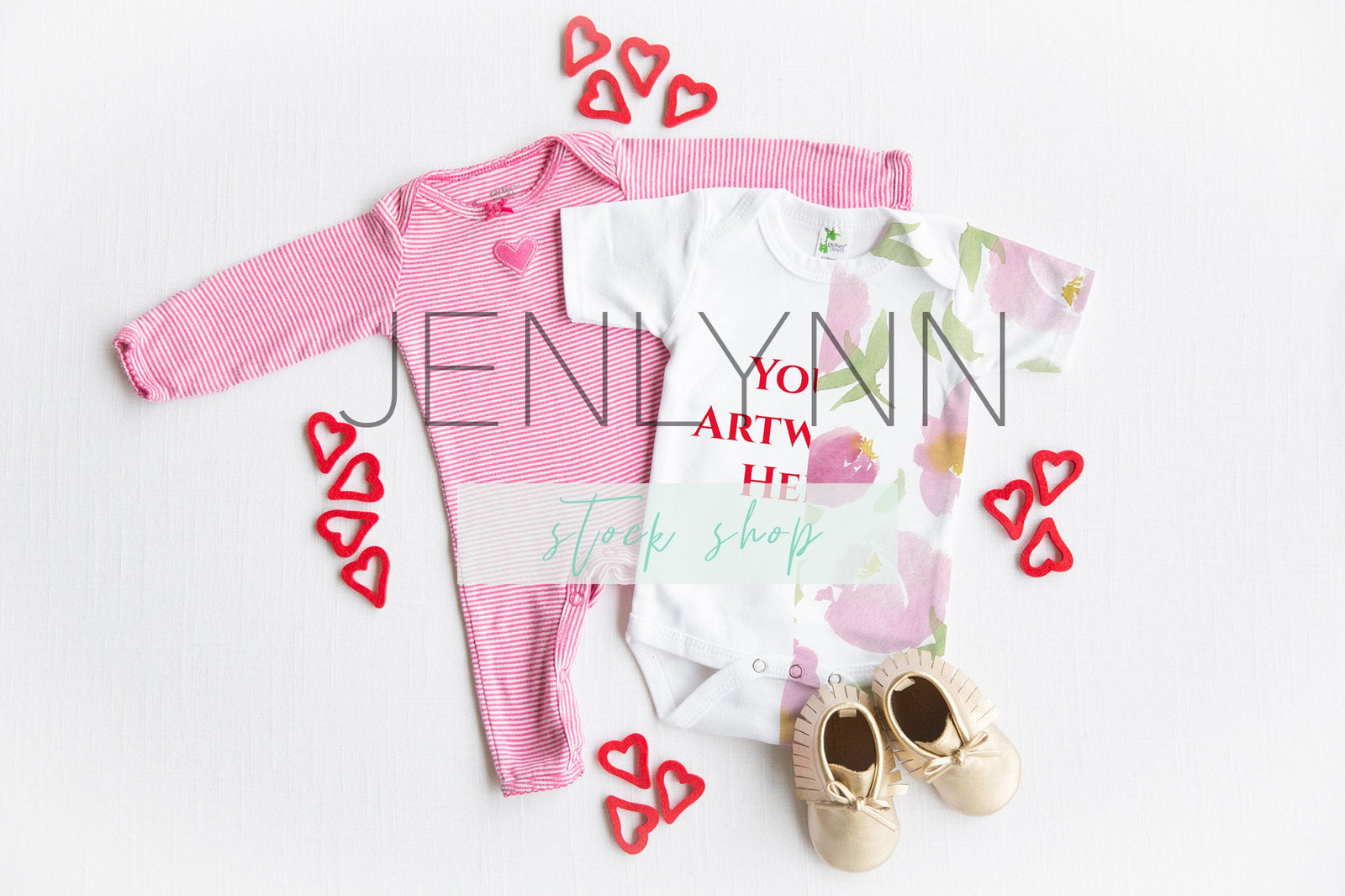 Valentines Day Bodysuit Mockup #1 PSD