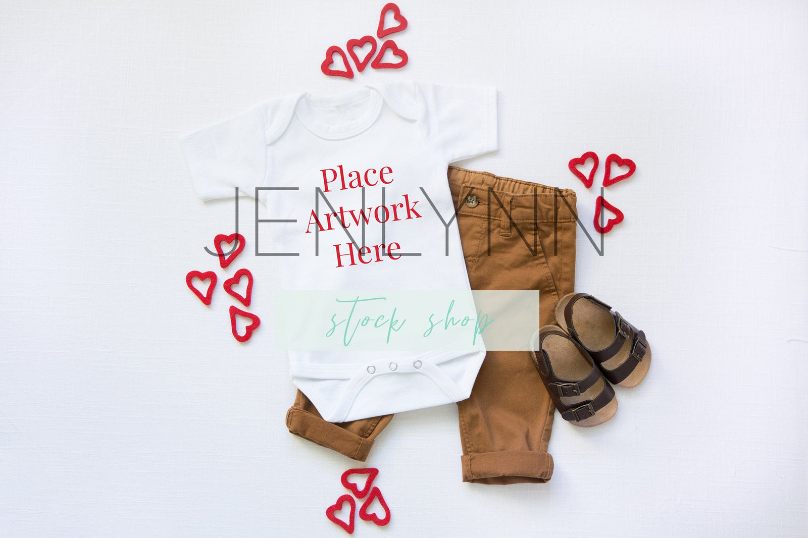 Valentines Day Bodysuit Mockup #3 PSD