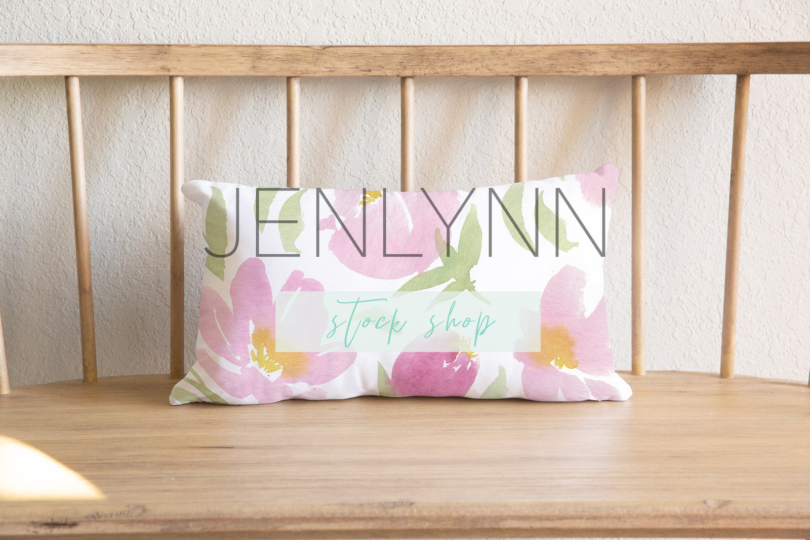 12 x 18 Pillow Mockup on Bench #2