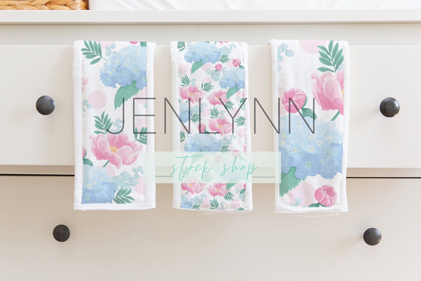 Burp Cloth Set Mockup #13