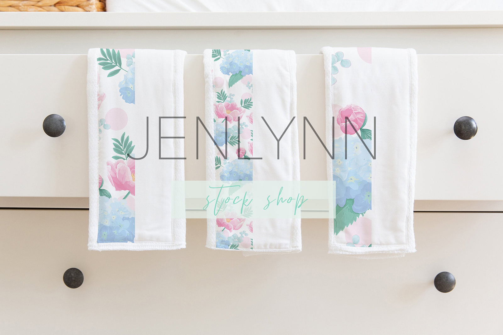 Burp Cloth Set Mockup #13