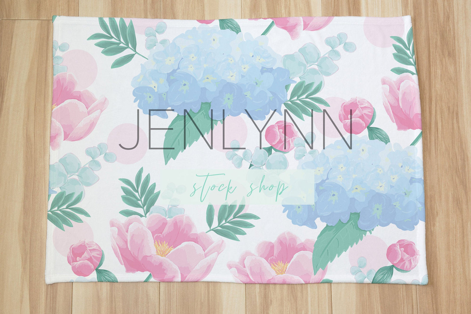 Milestone Baby Blanket Flatlay Mockup #1