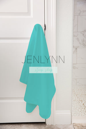 Baby Towel Mockup on door knob #7