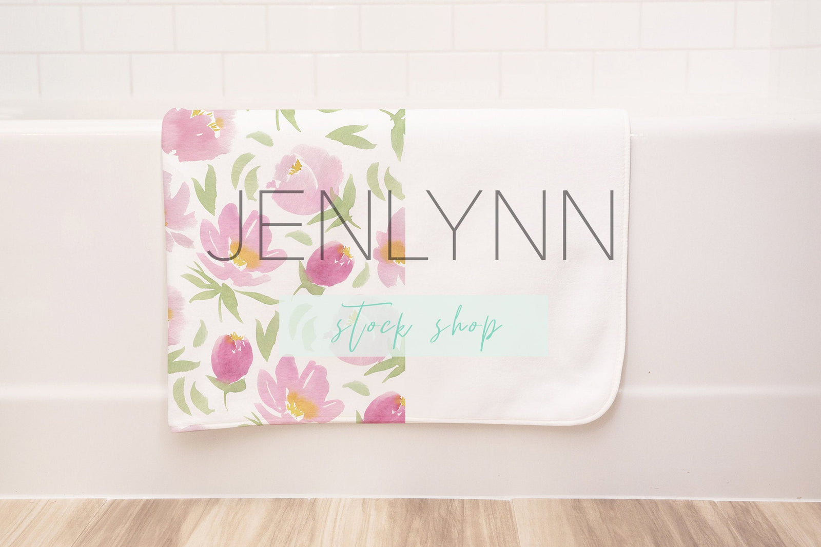 Baby Towel Bathtub Mockup Folded #10