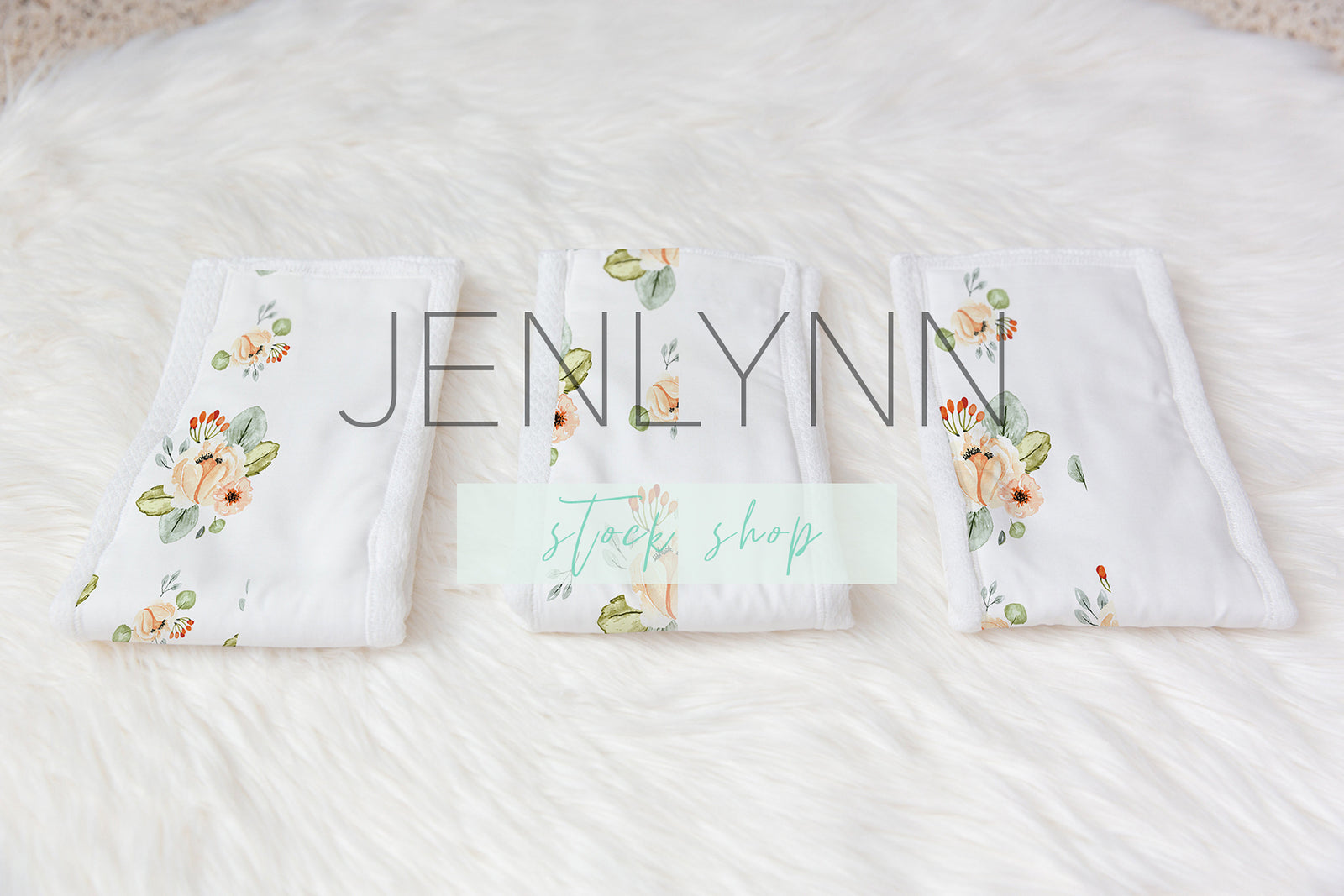 Burp Cloth Set Mockup #7