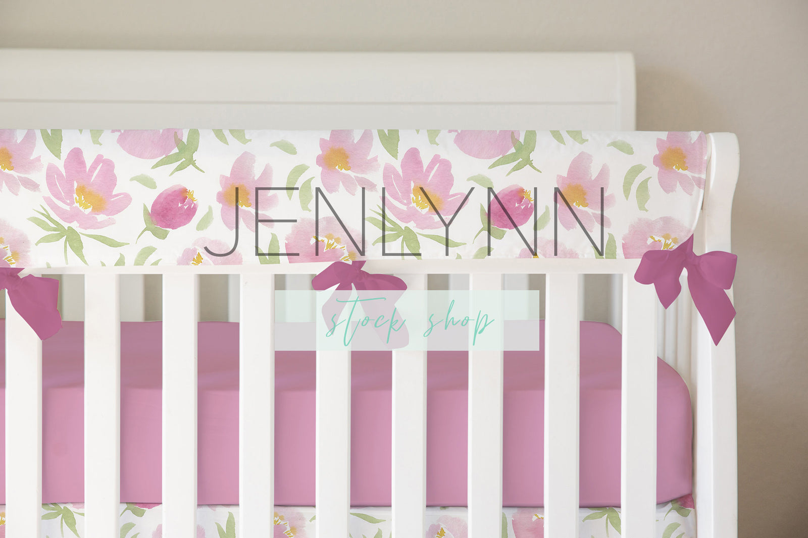 Teething Crib Rail Cover Mockup, Crib Sheet Mockup, Crib Skirt Mockup, Nursery Mockup, Nursery Bedding Mockup, Crib Bedding Mockup