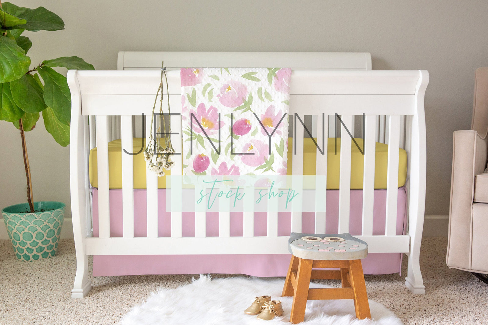 Minky Dimple Dot Baby Blanket Mockup #9