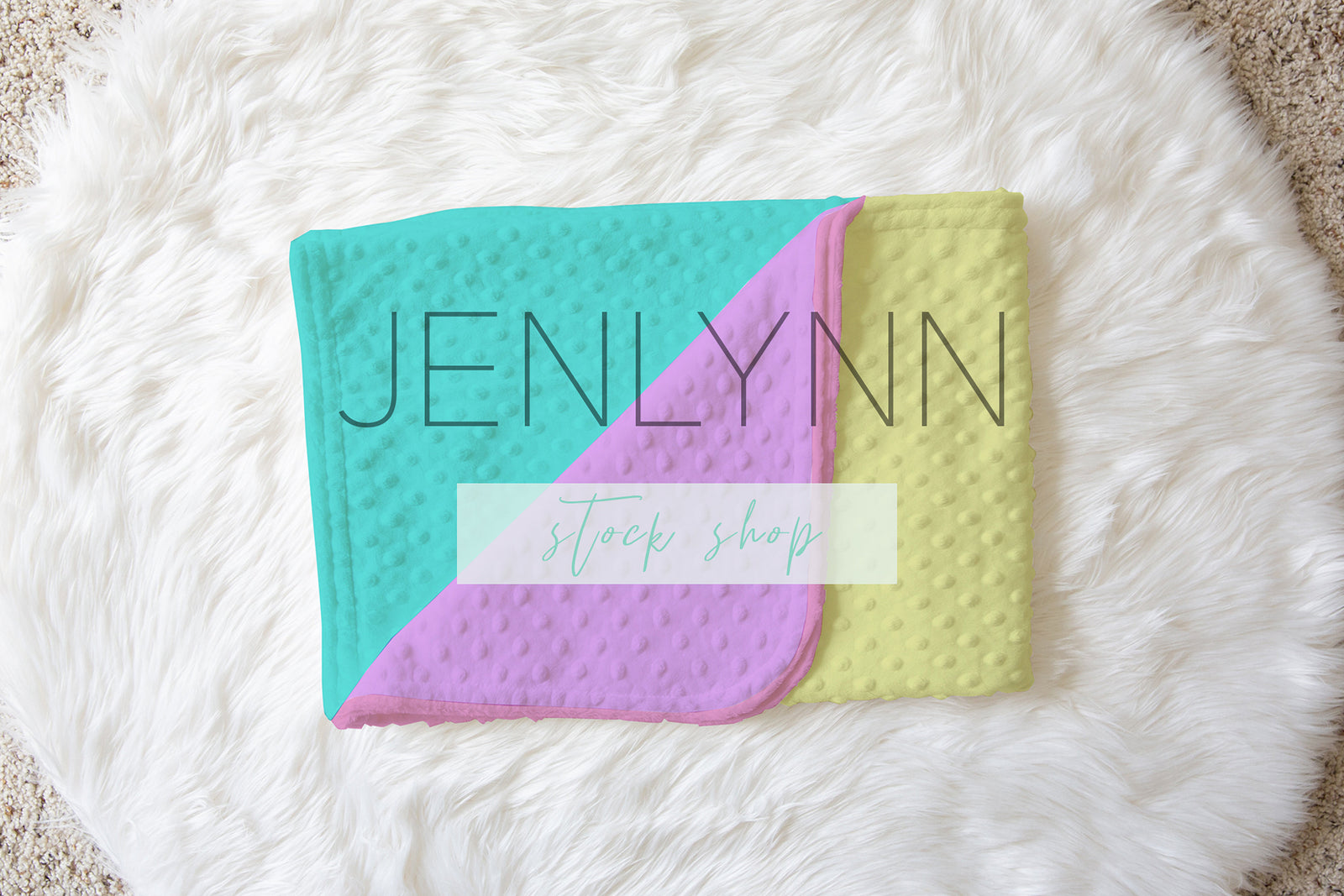 Dimple Dot Baby Blanket Mockup #5 PSD