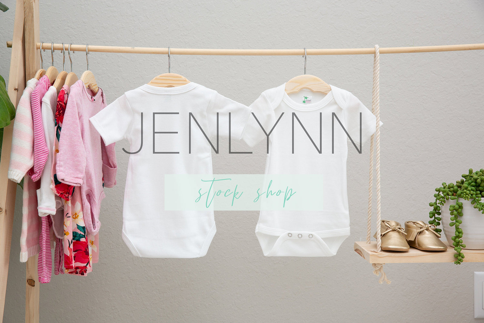 Twin Girls Bodysuit Mockup #24