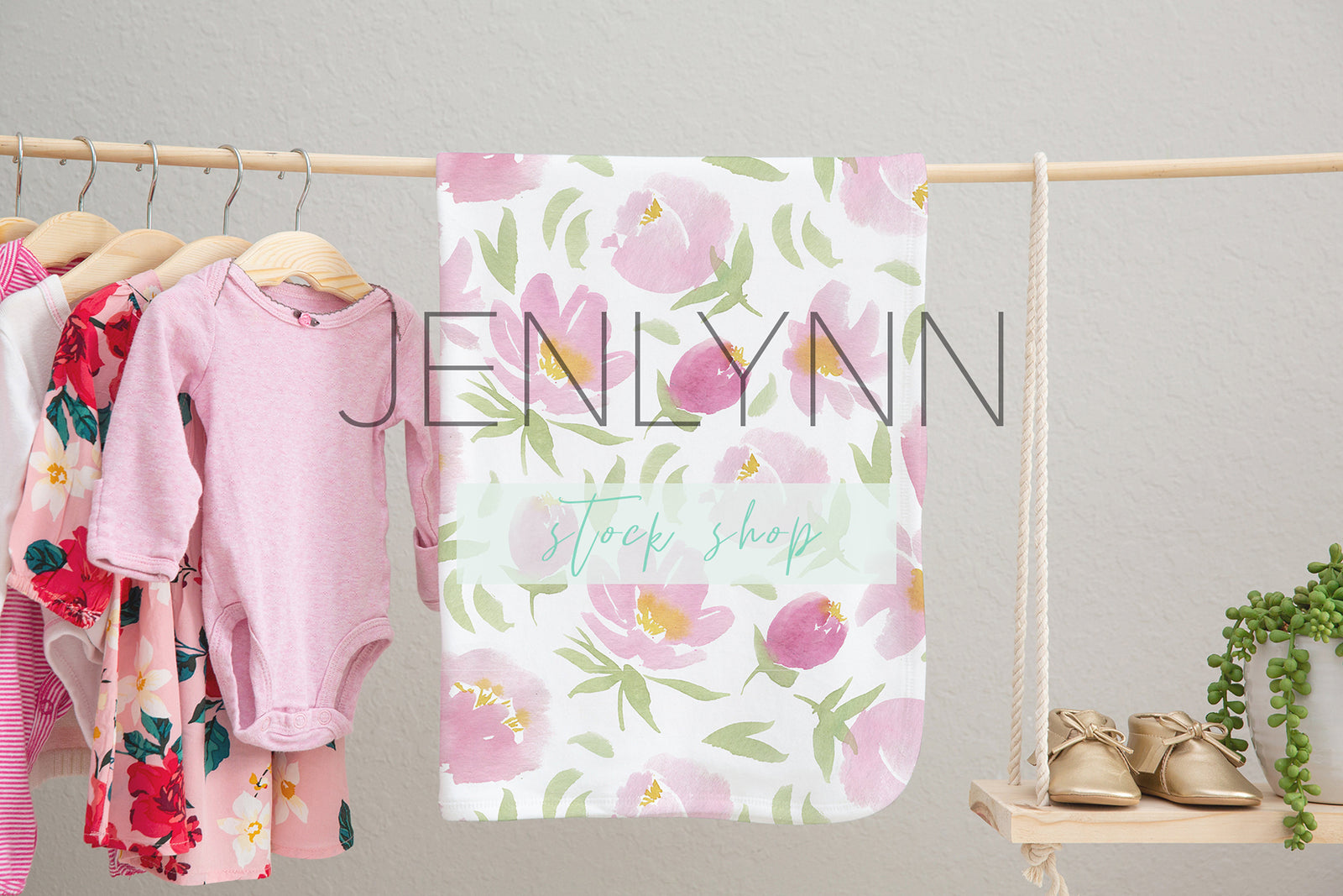 Hanging Baby Blanket Mockup #2