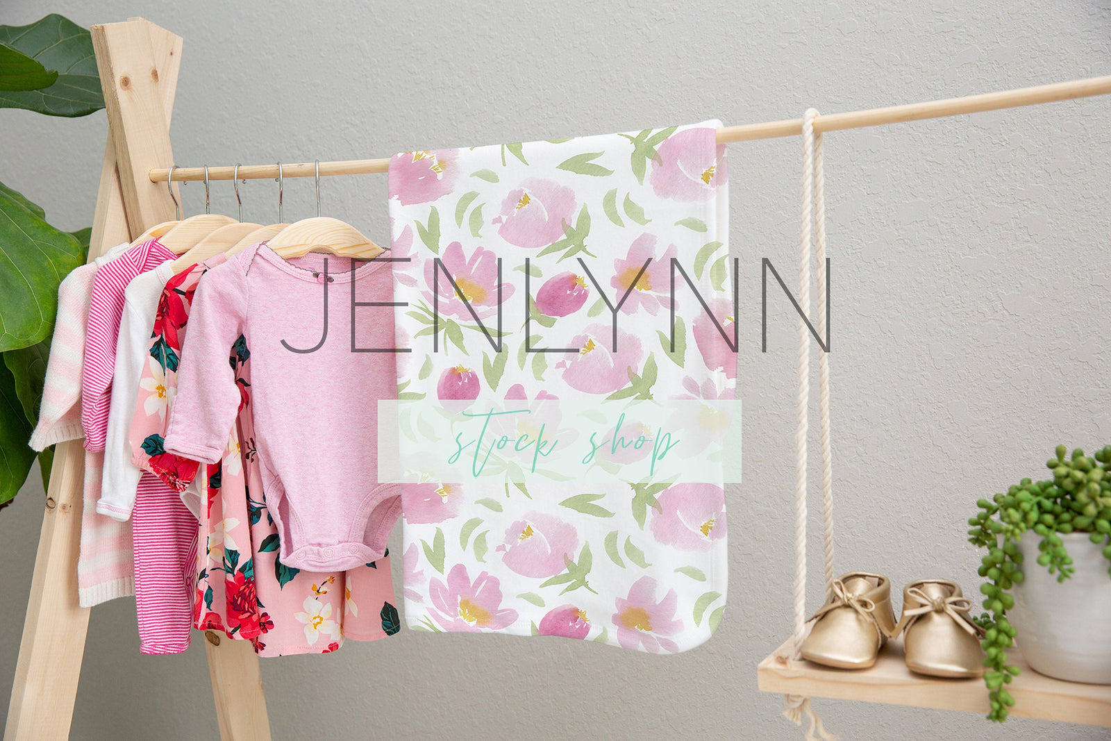 Hanging Baby Blanket Mockup #4