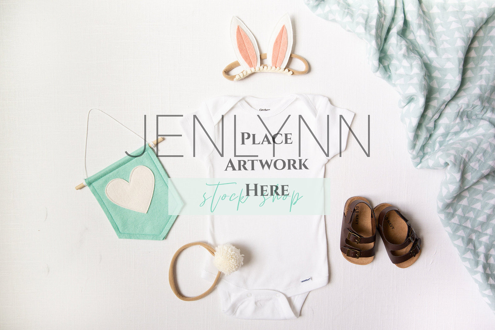 Grey Onesie Mockup flatlay #10 JPG