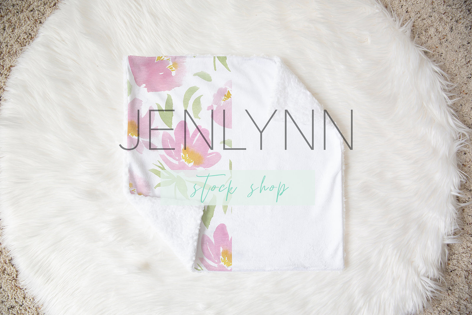 Minky Lovey Blanket with Sherpa Mockup #3