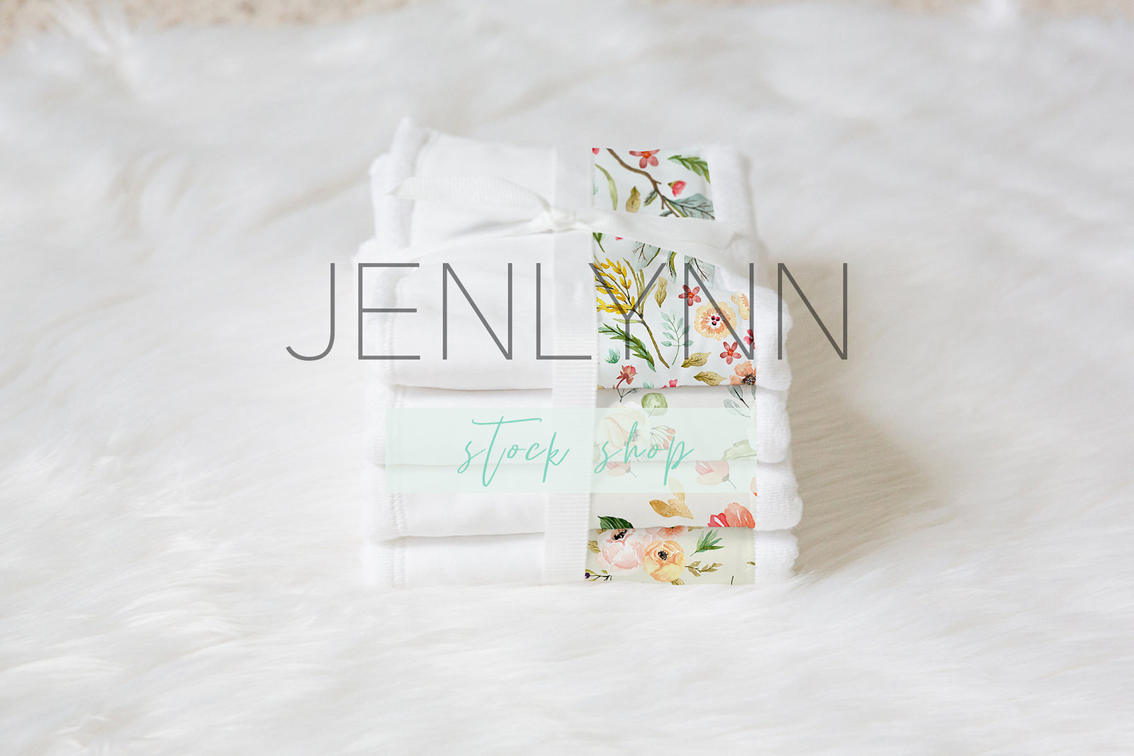 Burp Cloth Set Mockup #24